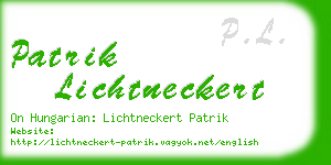 patrik lichtneckert business card